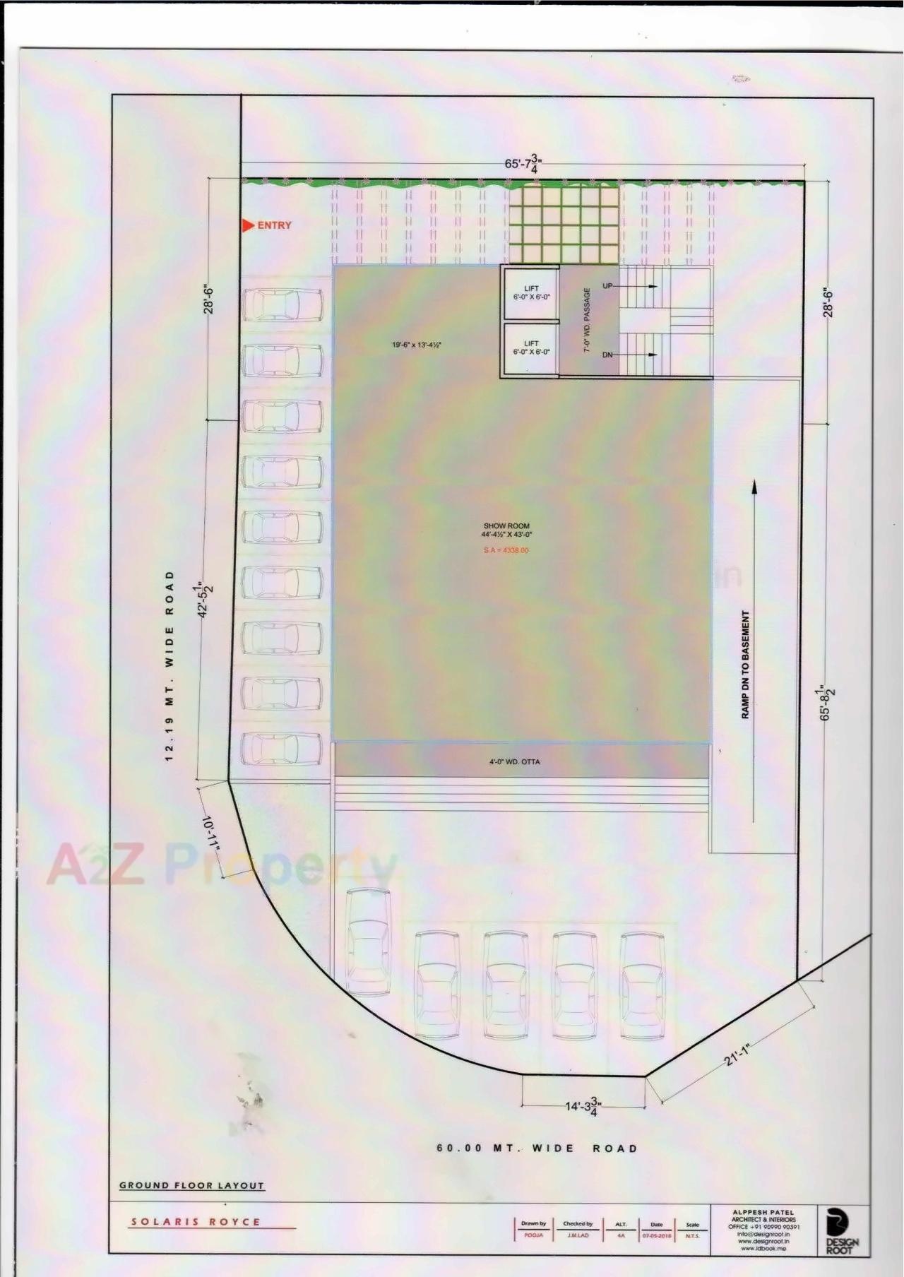 Layout of real estate project Solaris Royce located at Athwa, Surat, Gujarat
