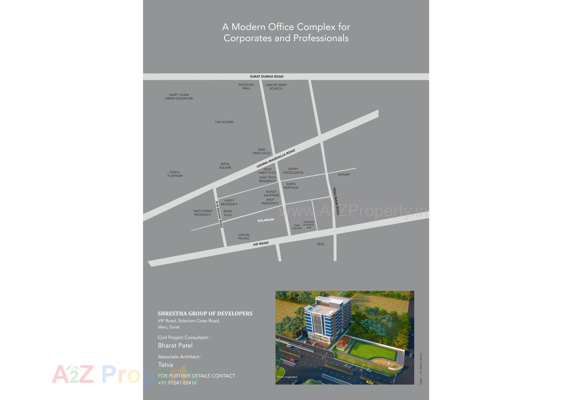  of real estate project Solarium Business Centre located at Vesu, Surat, Gujarat