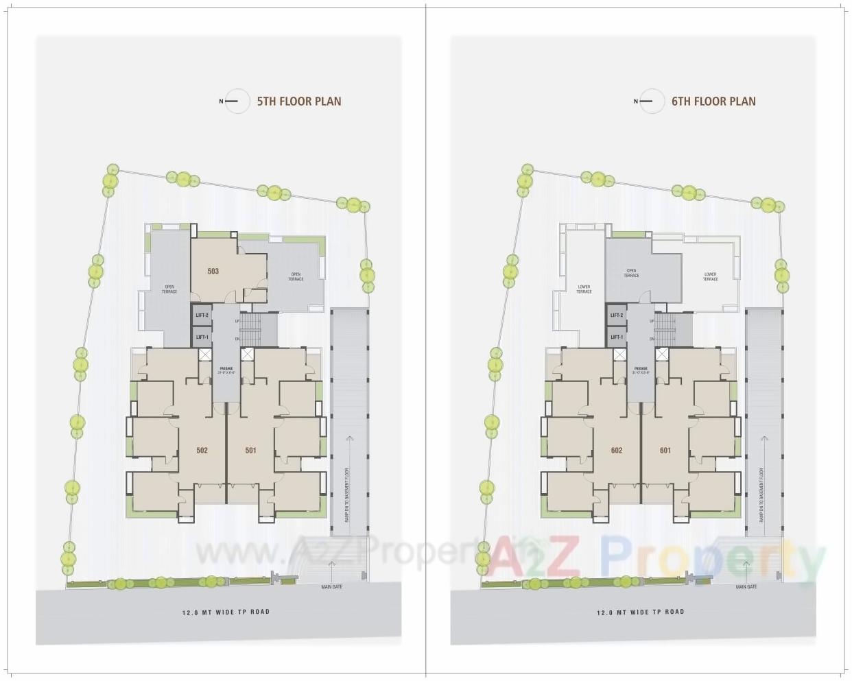 Layout of real estate project Solitaire Avenue located at Vesu, Surat, Gujarat