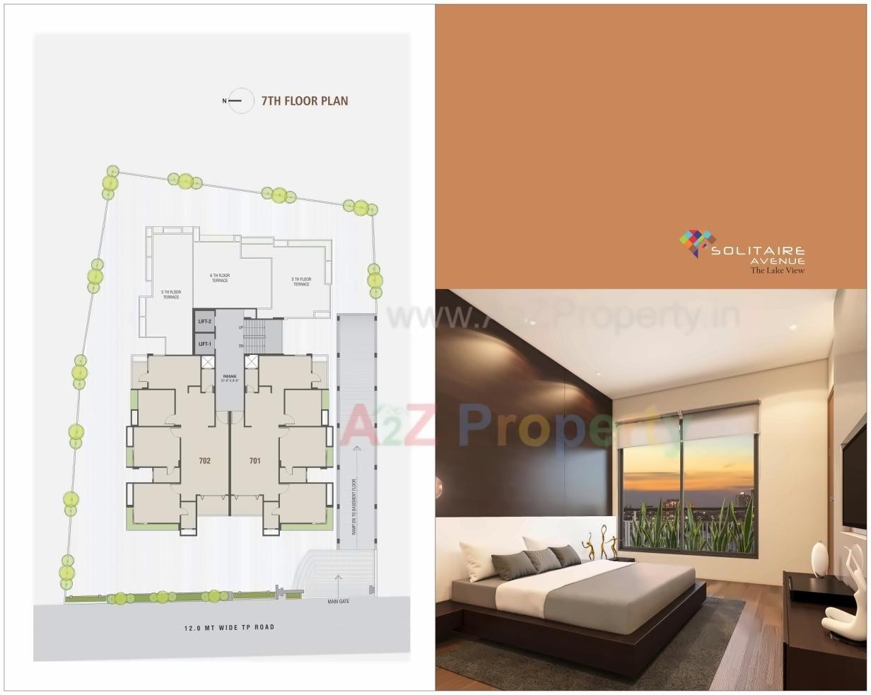 Layout of real estate project Solitaire Avenue located at Vesu, Surat, Gujarat