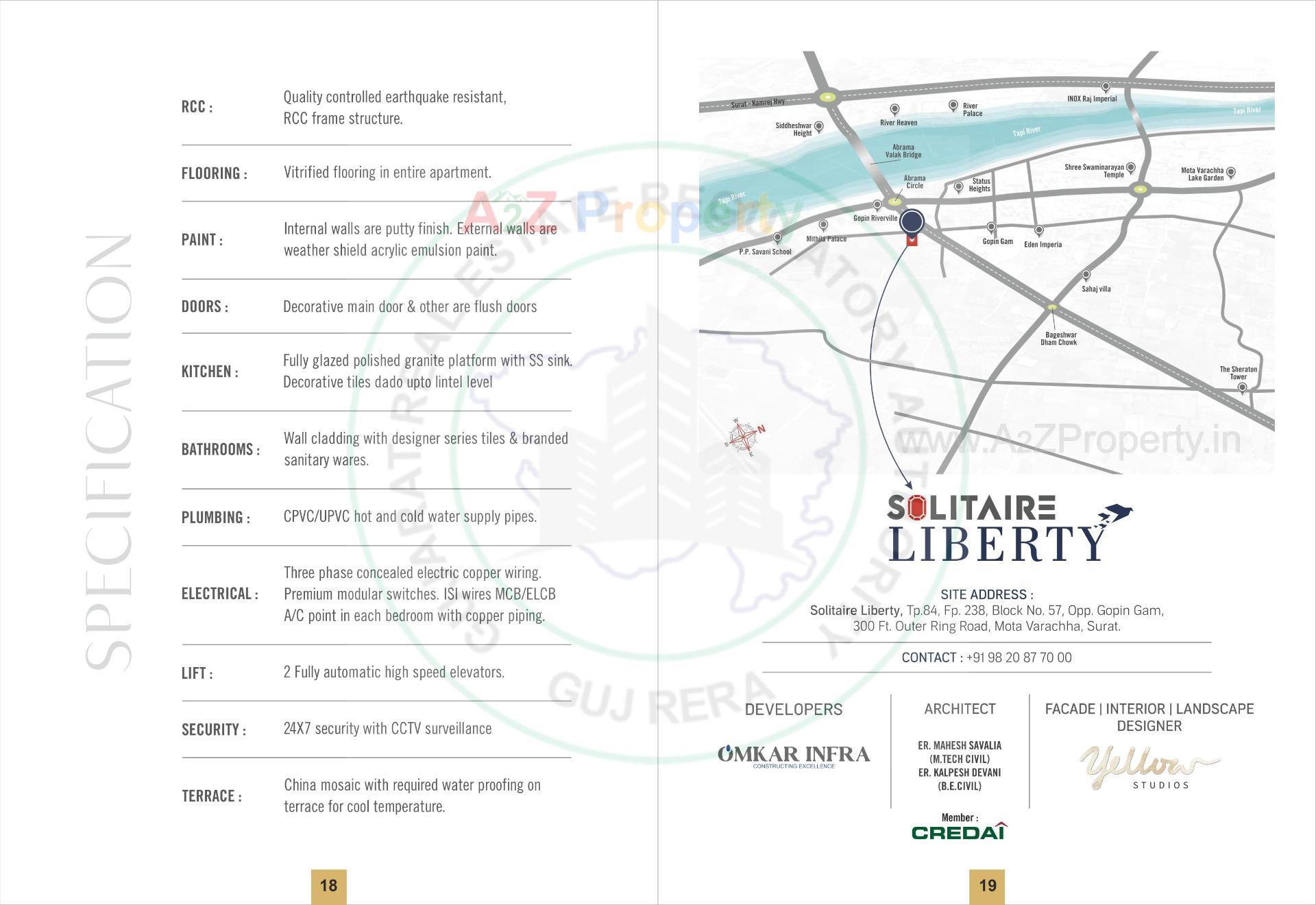 of real estate project Solitaire Liberty located at Abrama, Surat, Gujarat