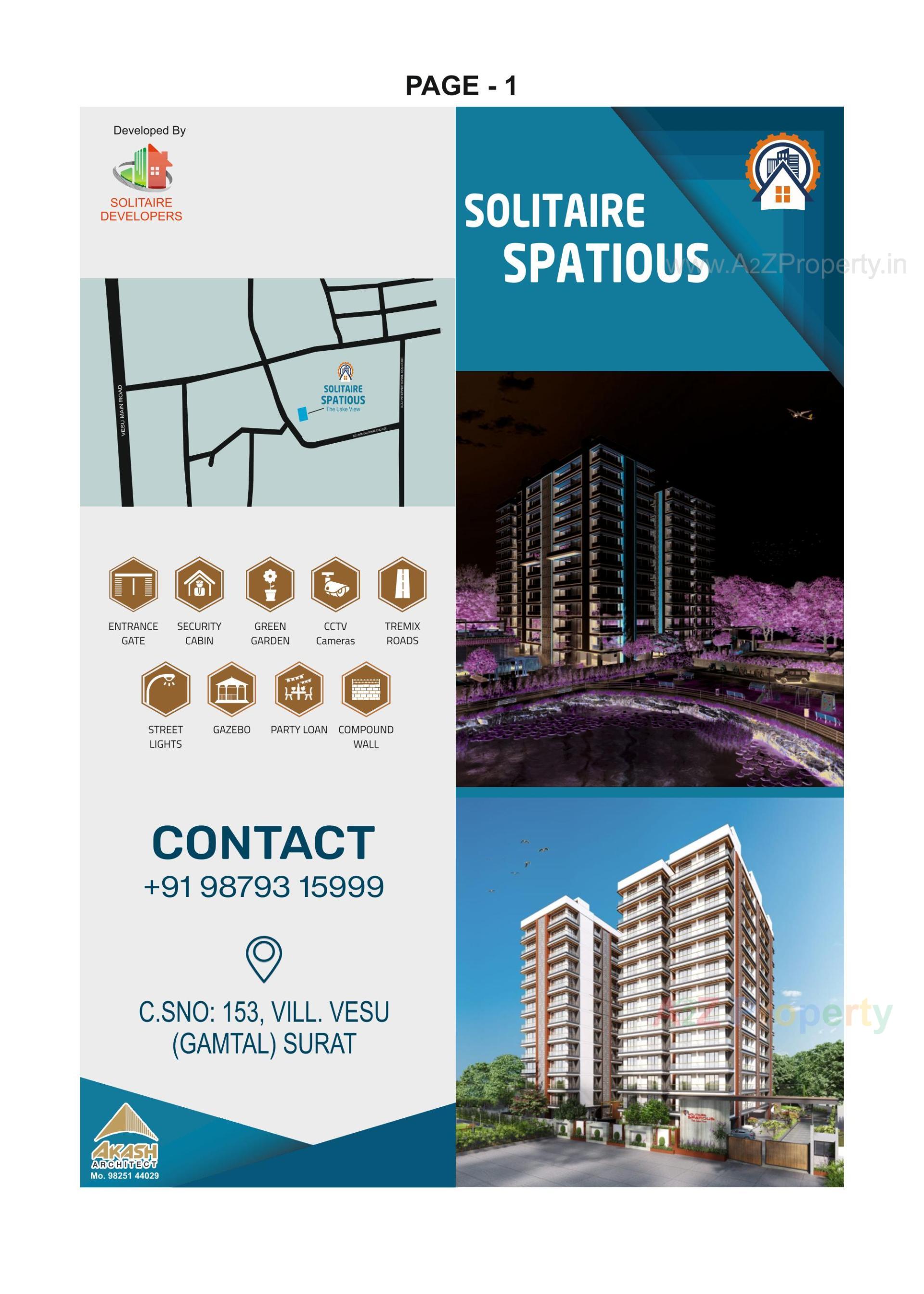  of real estate project Solitaire Spatious located at Vesu, Surat, Gujarat