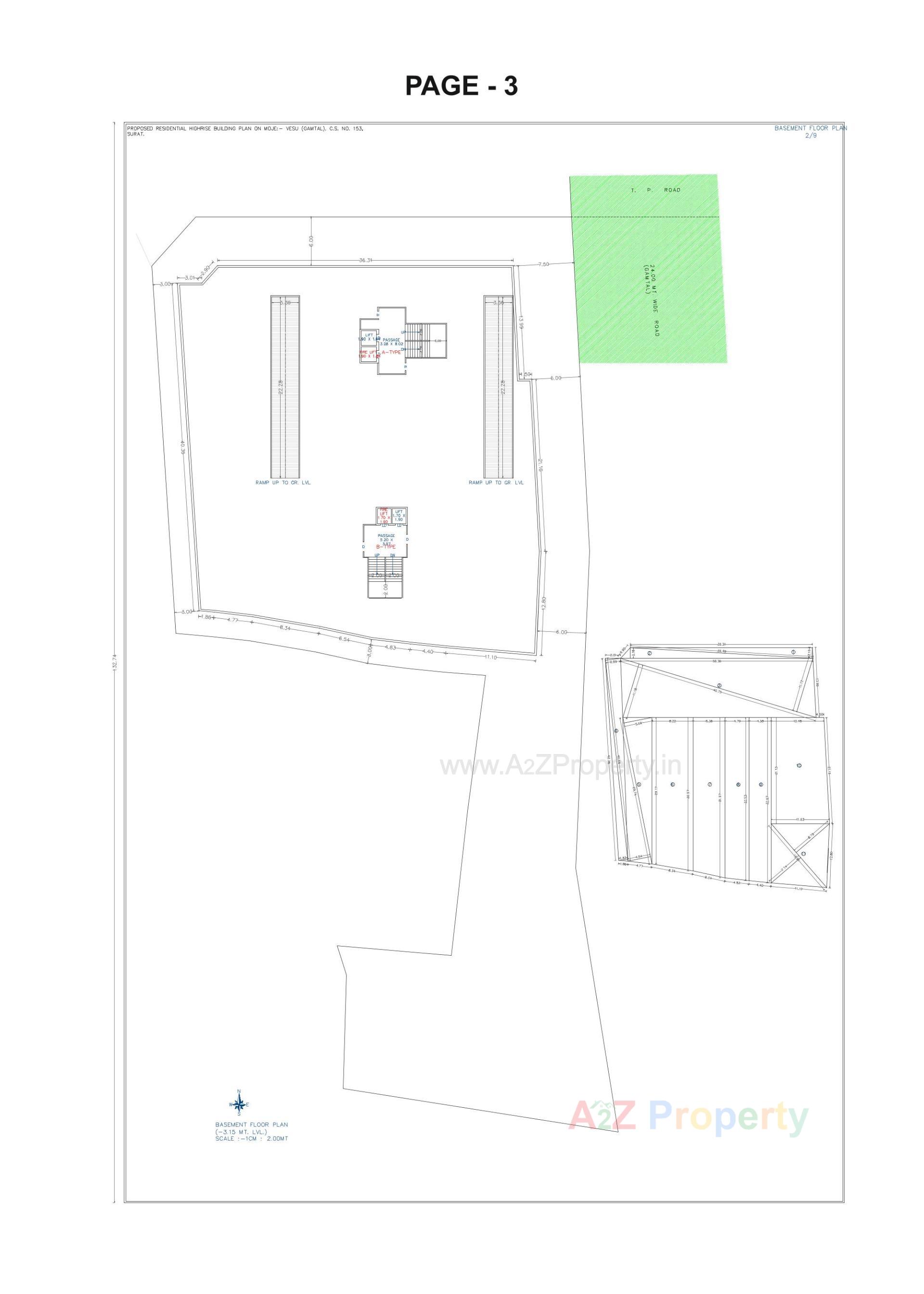 Layout of real estate project Solitaire Spatious located at Vesu, Surat, Gujarat