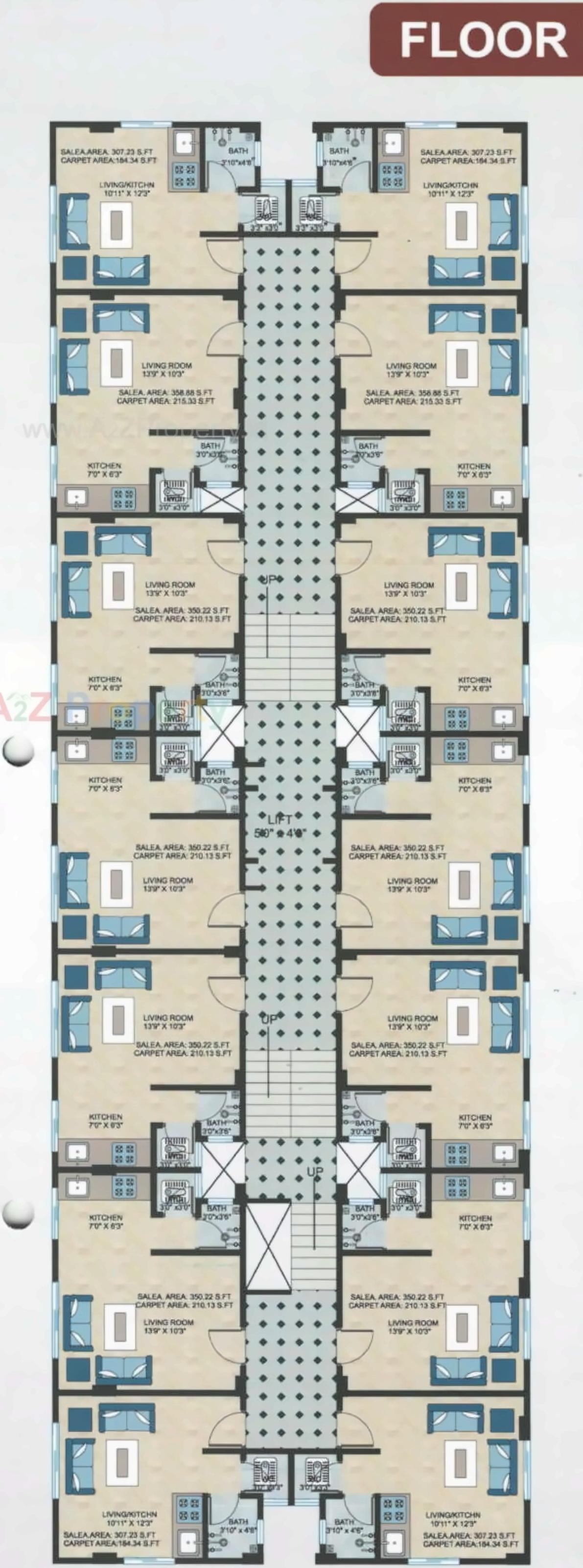 Layout of real estate project Someshwar Residency located at Mora, Surat, Gujarat