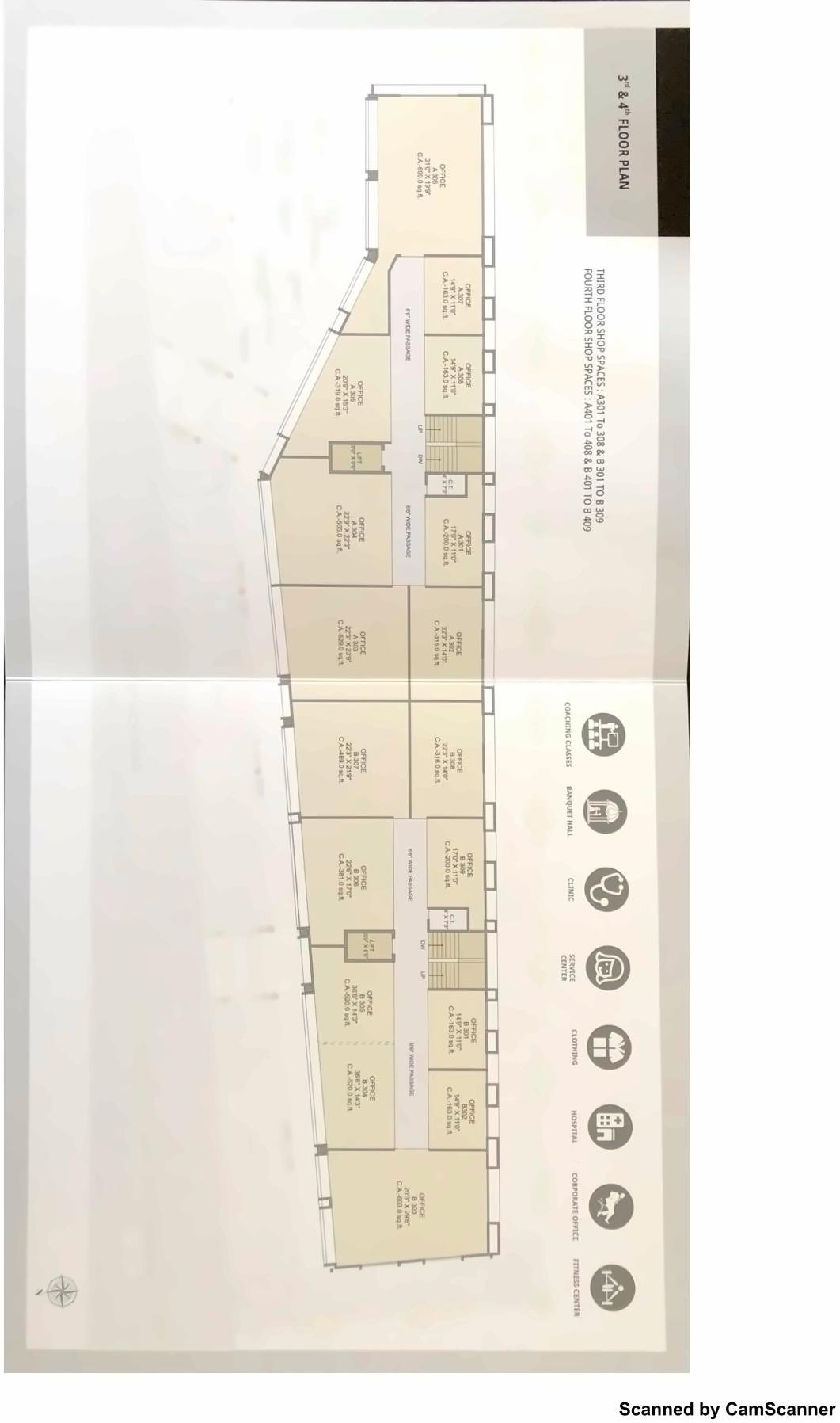 Layout of real estate project Speranza Business Hub located at Pal, Surat, Gujarat