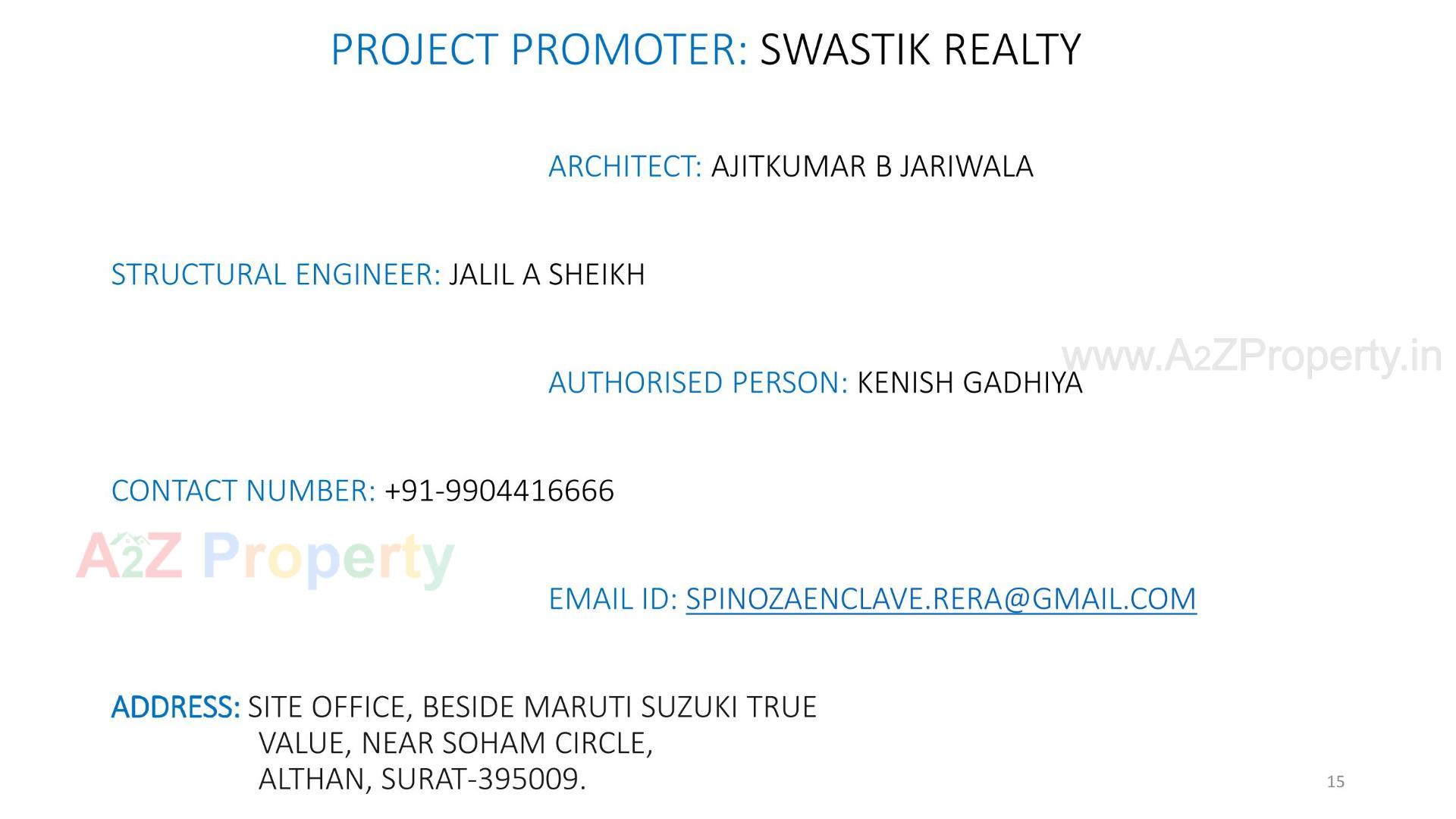  of real estate project Spinoza Enclave located at Althan, Surat, Gujarat