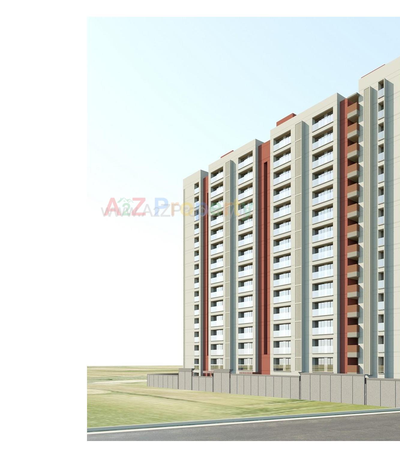 3D Elevation of real estate project Spinoza Enclave located at Althan, Surat, Gujarat