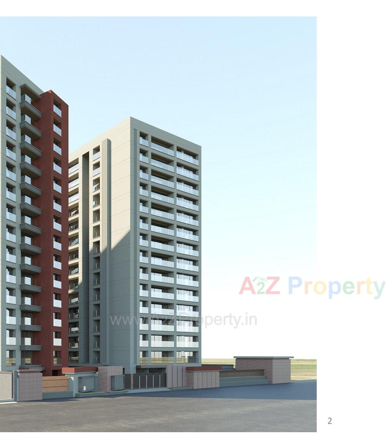 3D Elevation of real estate project Spinoza Enclave located at Althan, Surat, Gujarat