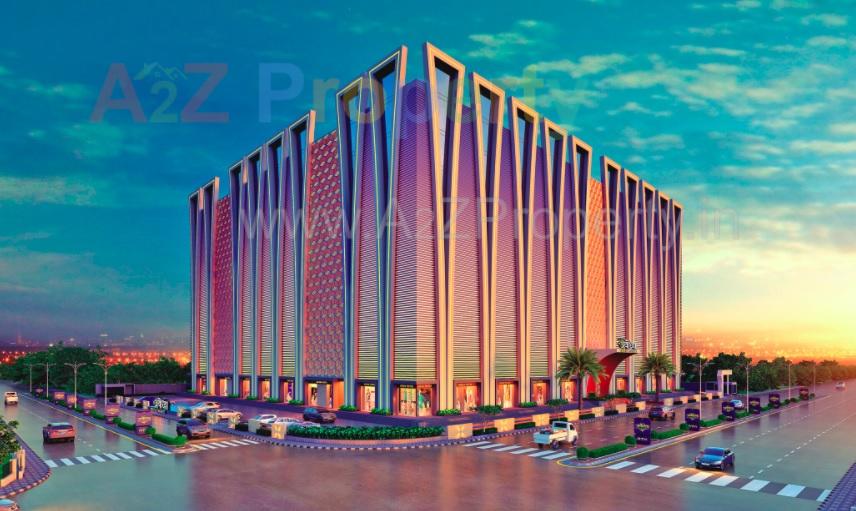 3D Elevation of real estate project Star Ayodhya Textile Market located at Parvat, Surat, Gujarat