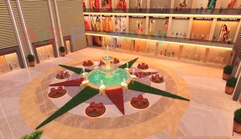 3D Elevation of real estate project Star Ayodhya Textile Market located at Parvat, Surat, Gujarat