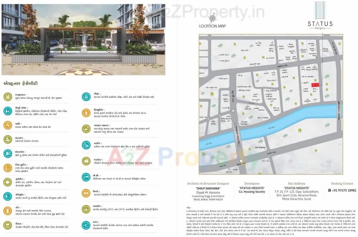  of real estate project Status Heights located at Motavarachha, Surat, Gujarat