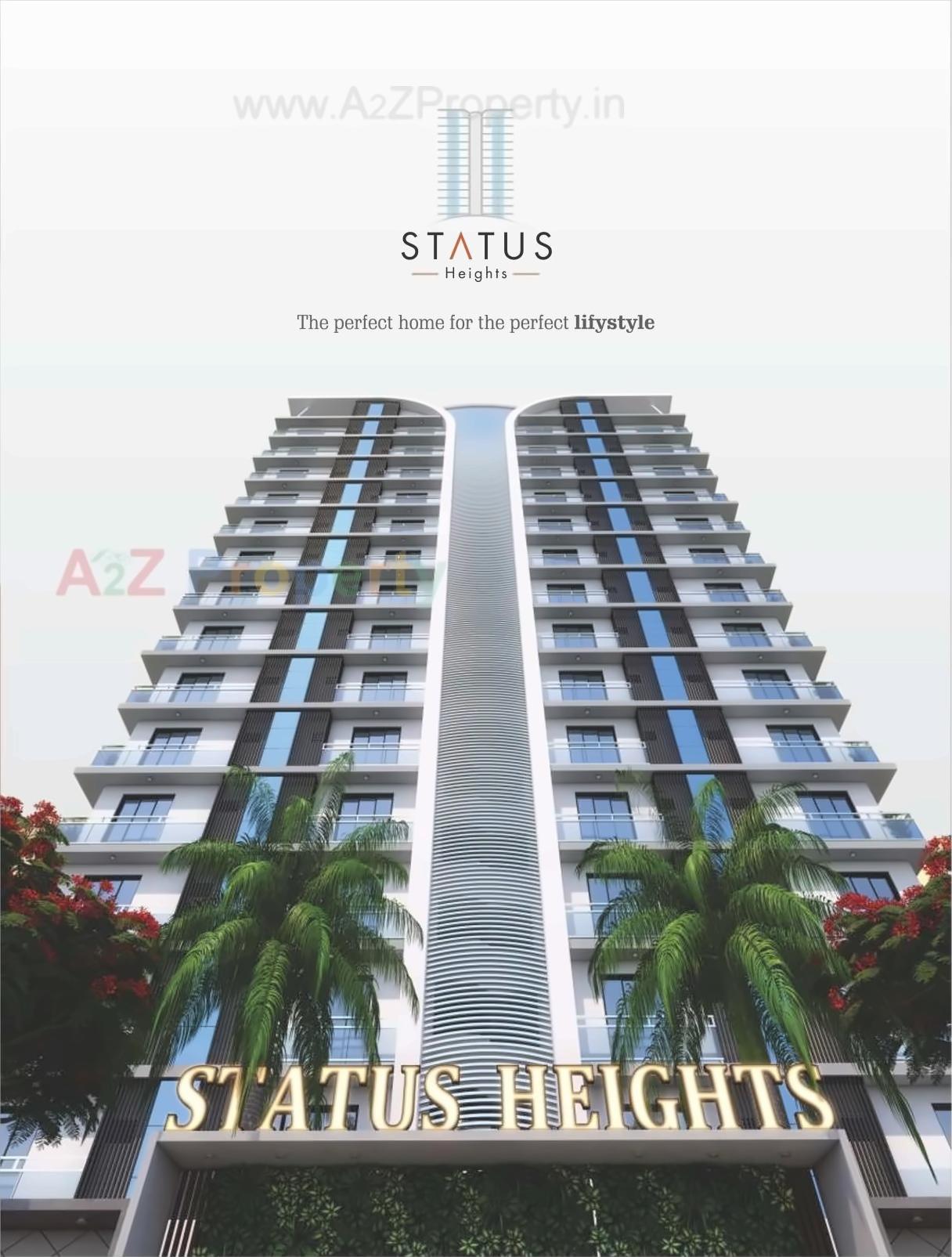 3D Elevation of real estate project Status Heights located at Motavarachha, Surat, Gujarat