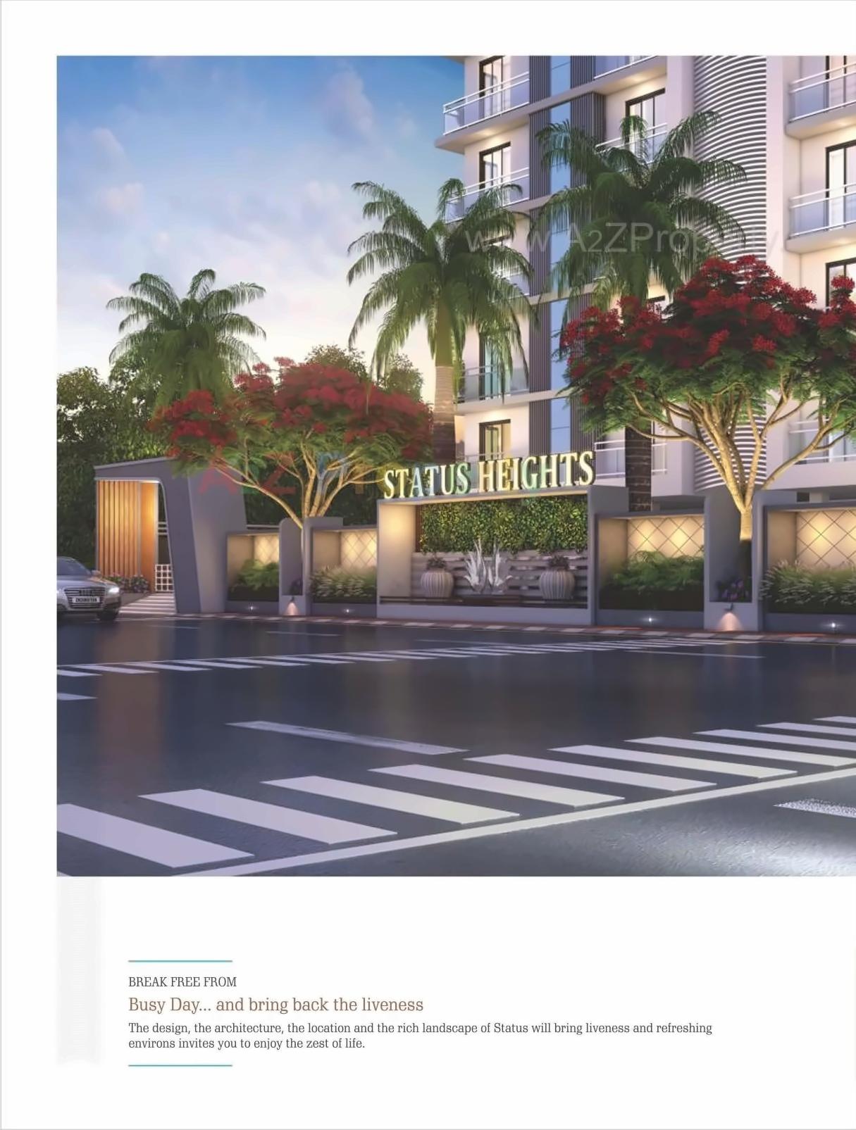 3D Elevation of real estate project Status Heights located at Motavarachha, Surat, Gujarat