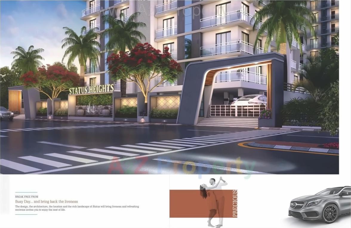 3D Elevation of real estate project Status Heights located at Motavarachha, Surat, Gujarat
