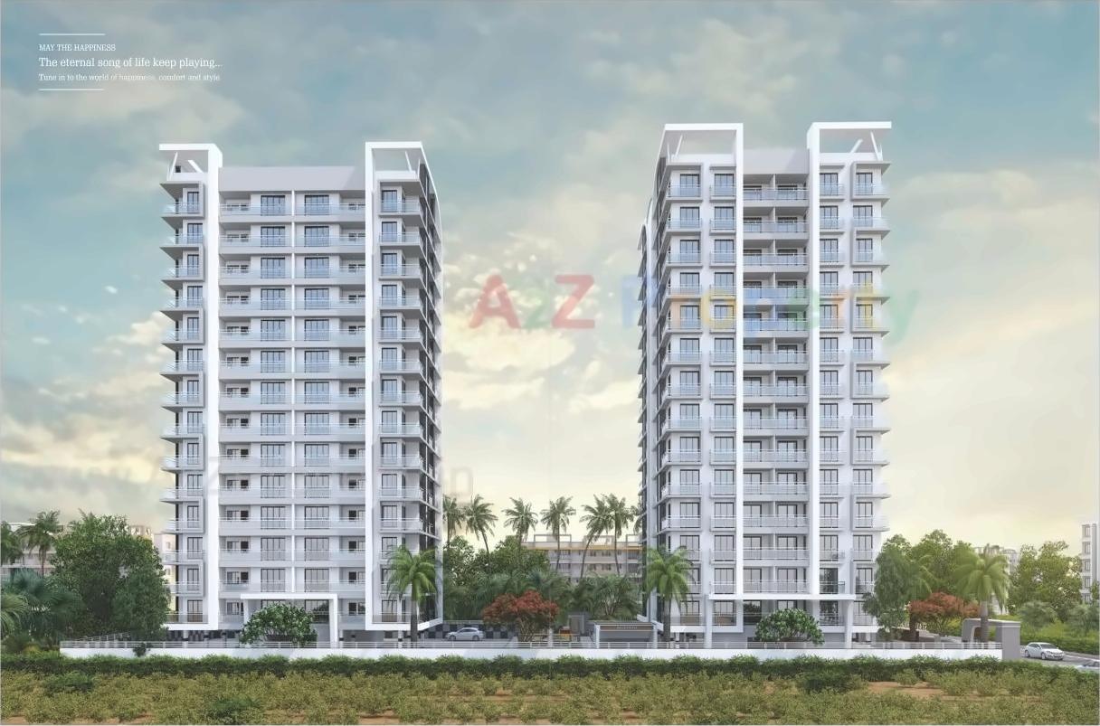 3D Elevation of real estate project Status Heights located at Motavarachha, Surat, Gujarat