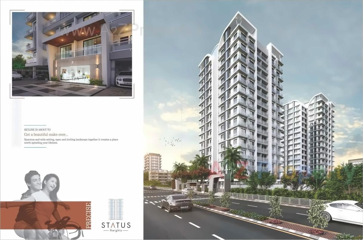 3D Elevation of real estate project Status Heights located at Motavarachha, Surat, Gujarat