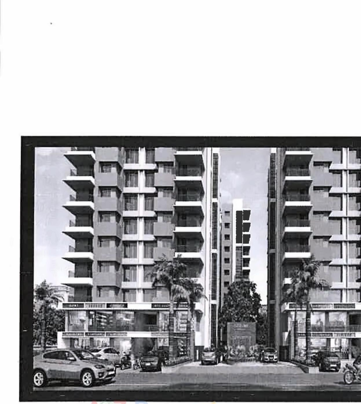 3D Elevation of real estate project Stylome Heights located at Parvat, Surat, Gujarat