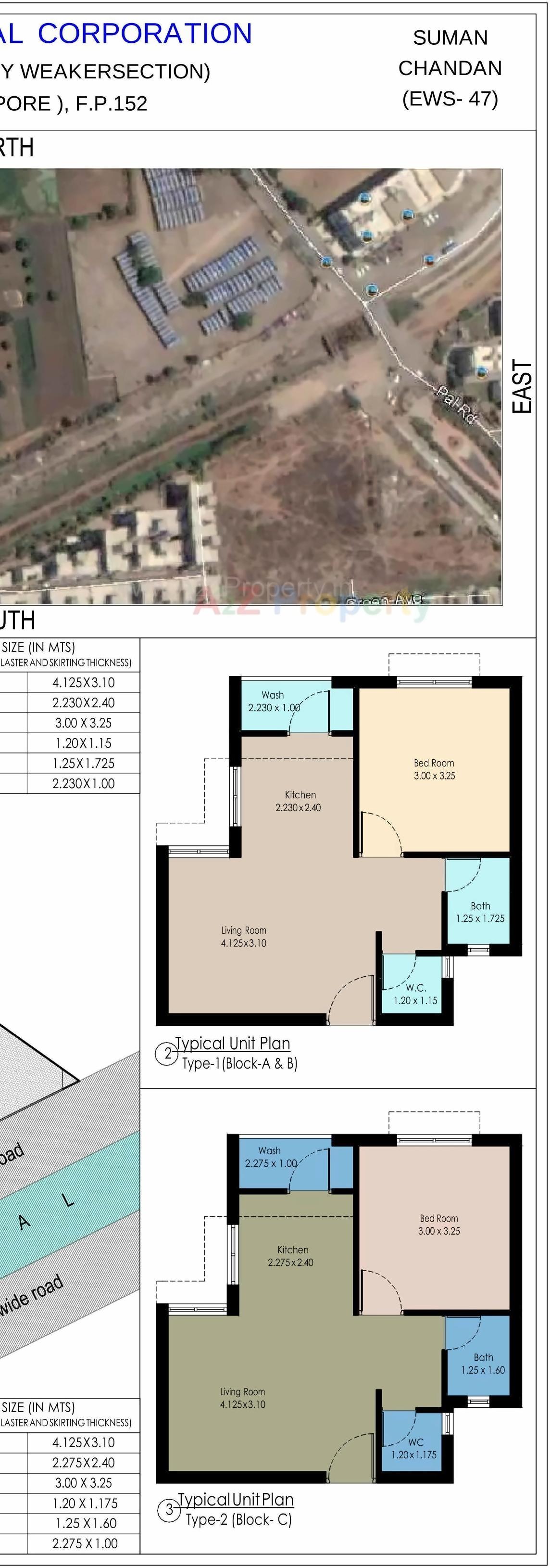 Layout of real estate project Suman Chandan Ews 47 Tps 09 (palanpore Bhesan) Fp located at Palanpor, Surat, Gujarat
