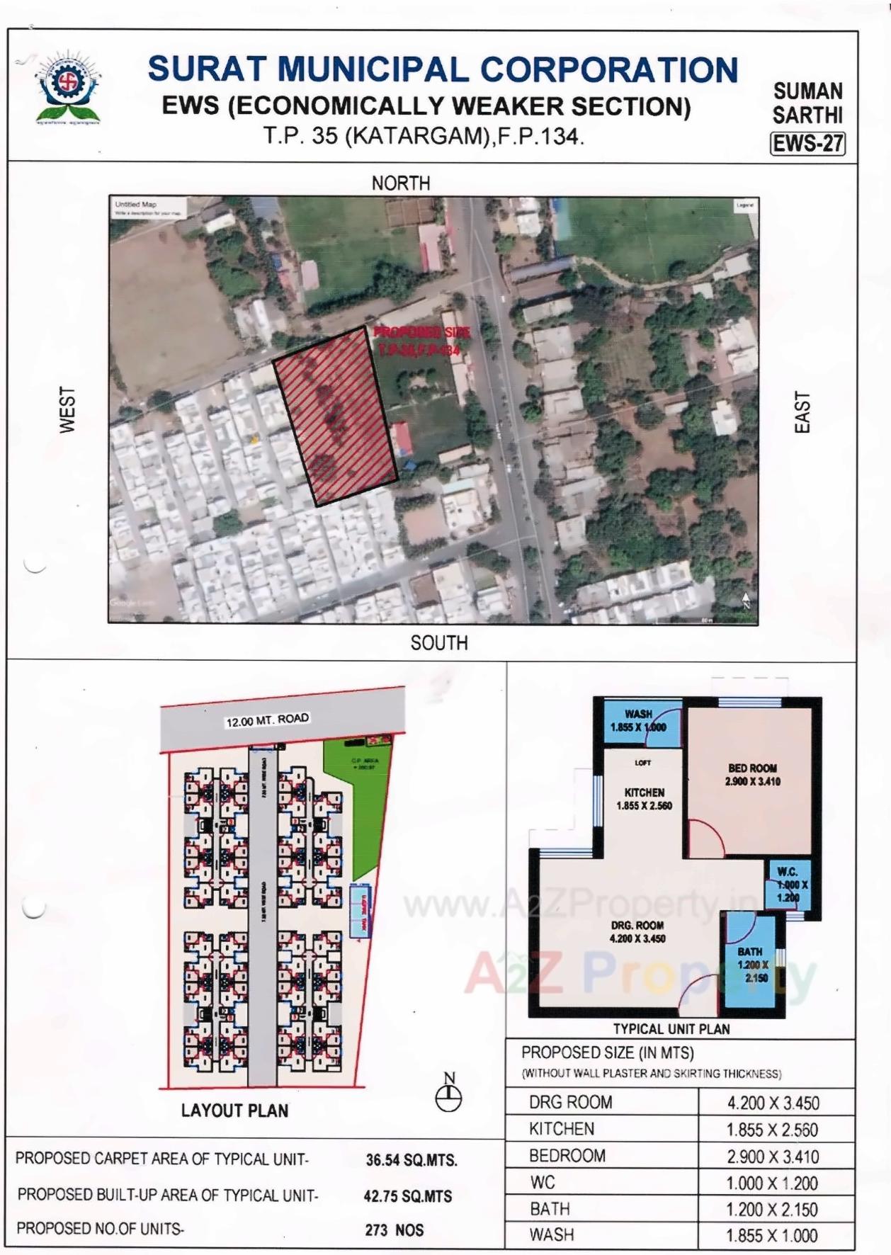  of real estate project Suman Sarthi Ews 27 Tp 35 (katargam) Fp 1 located at Katar, Surat, Gujarat
