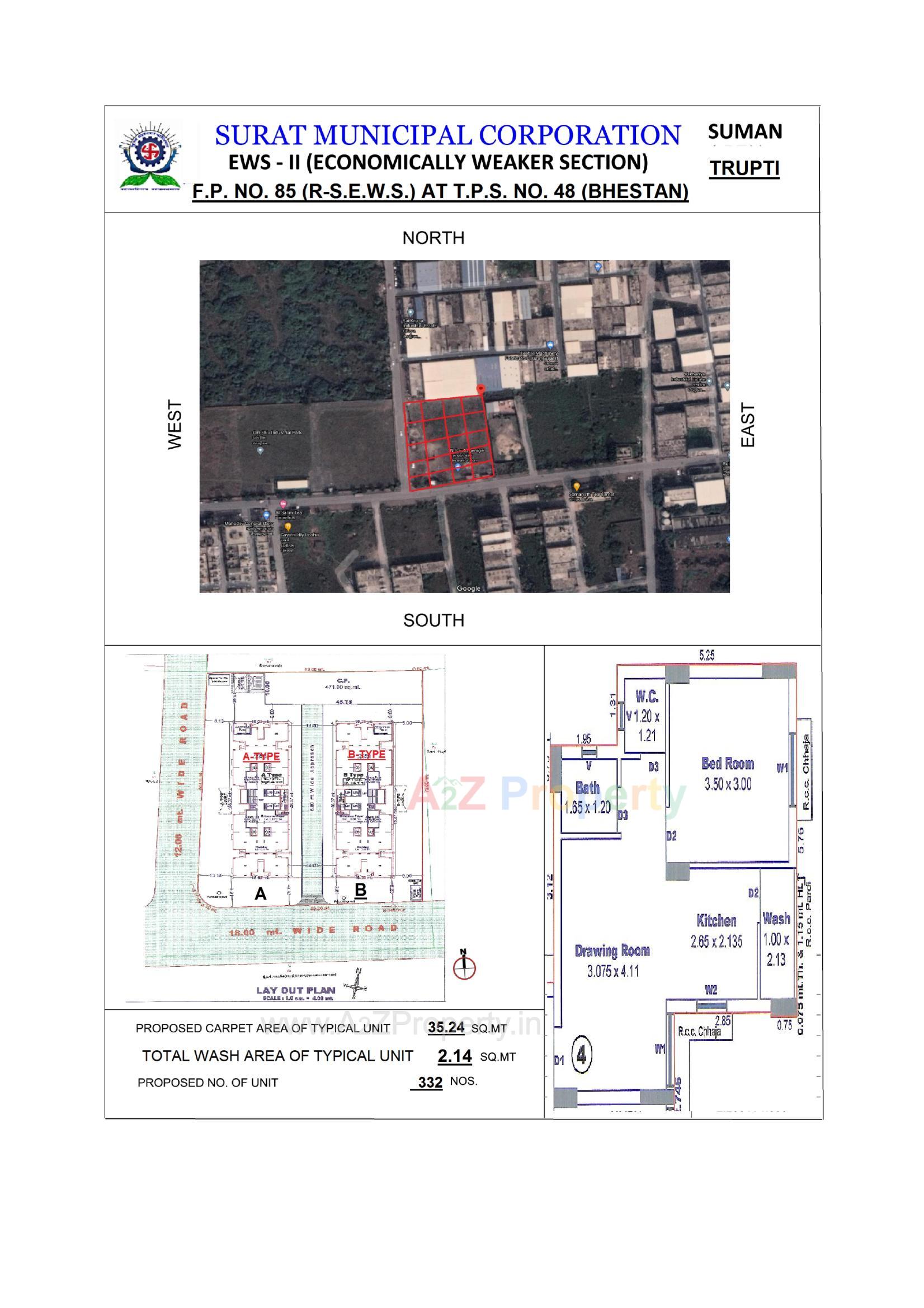  of real estate project Suman Trupti Ews 52 Tp 48 (bhestan) Fp located at Bhestan, Surat, Gujarat
