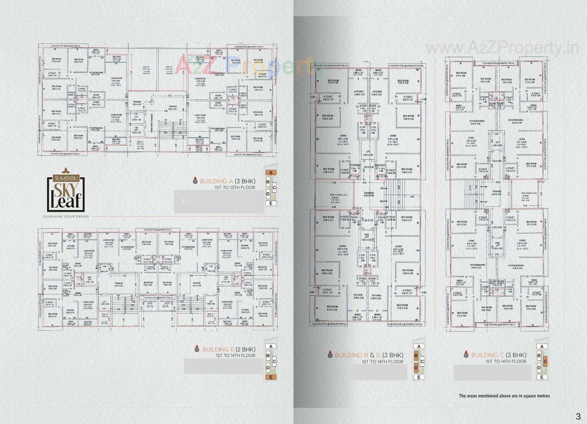 Layout of real estate project Sumerru Sky Leaf located at Bhesan, Surat, Gujarat