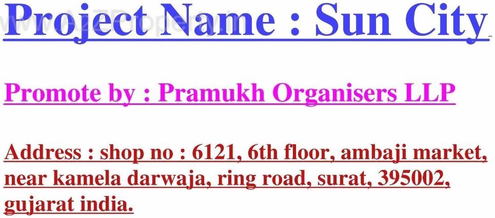  of real estate project Sun City located at Barbodhan, Surat, Gujarat
