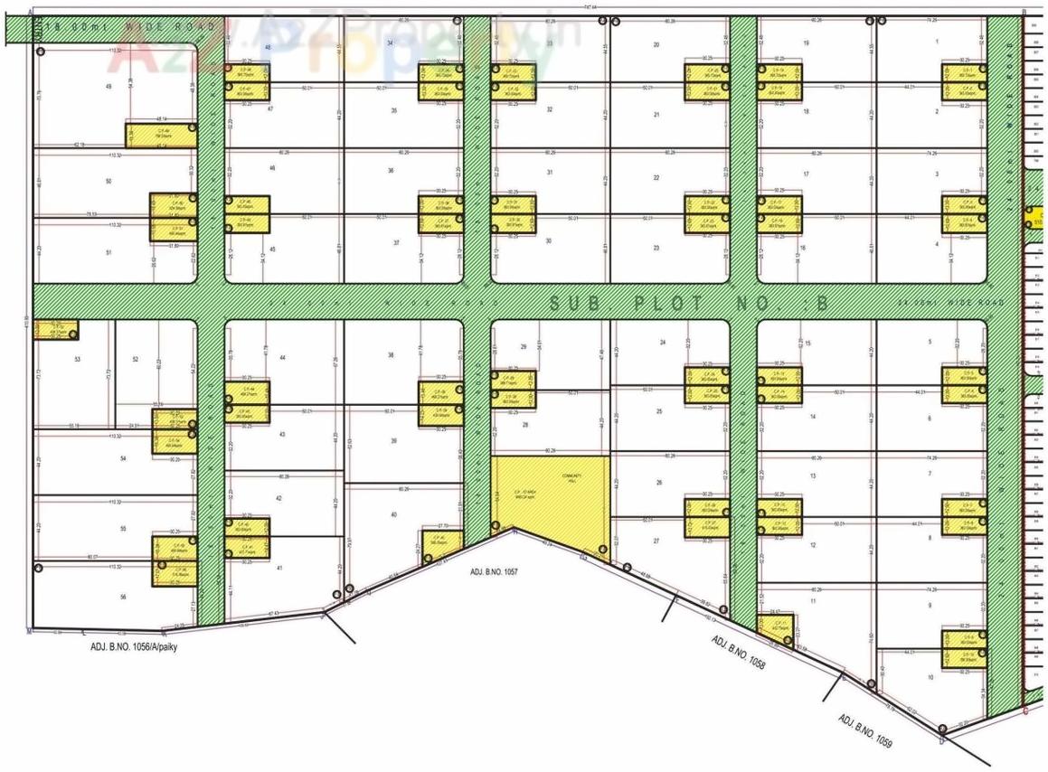 Layout of real estate project Sun City located at Barbodhan, Surat, Gujarat