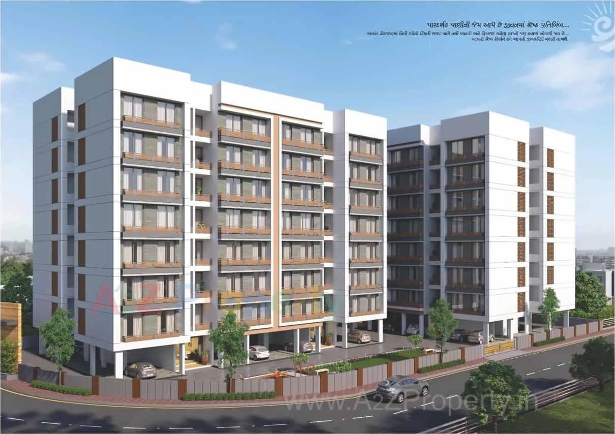 3D Elevation of real estate project Sun Residency located at Puna, Surat, Gujarat