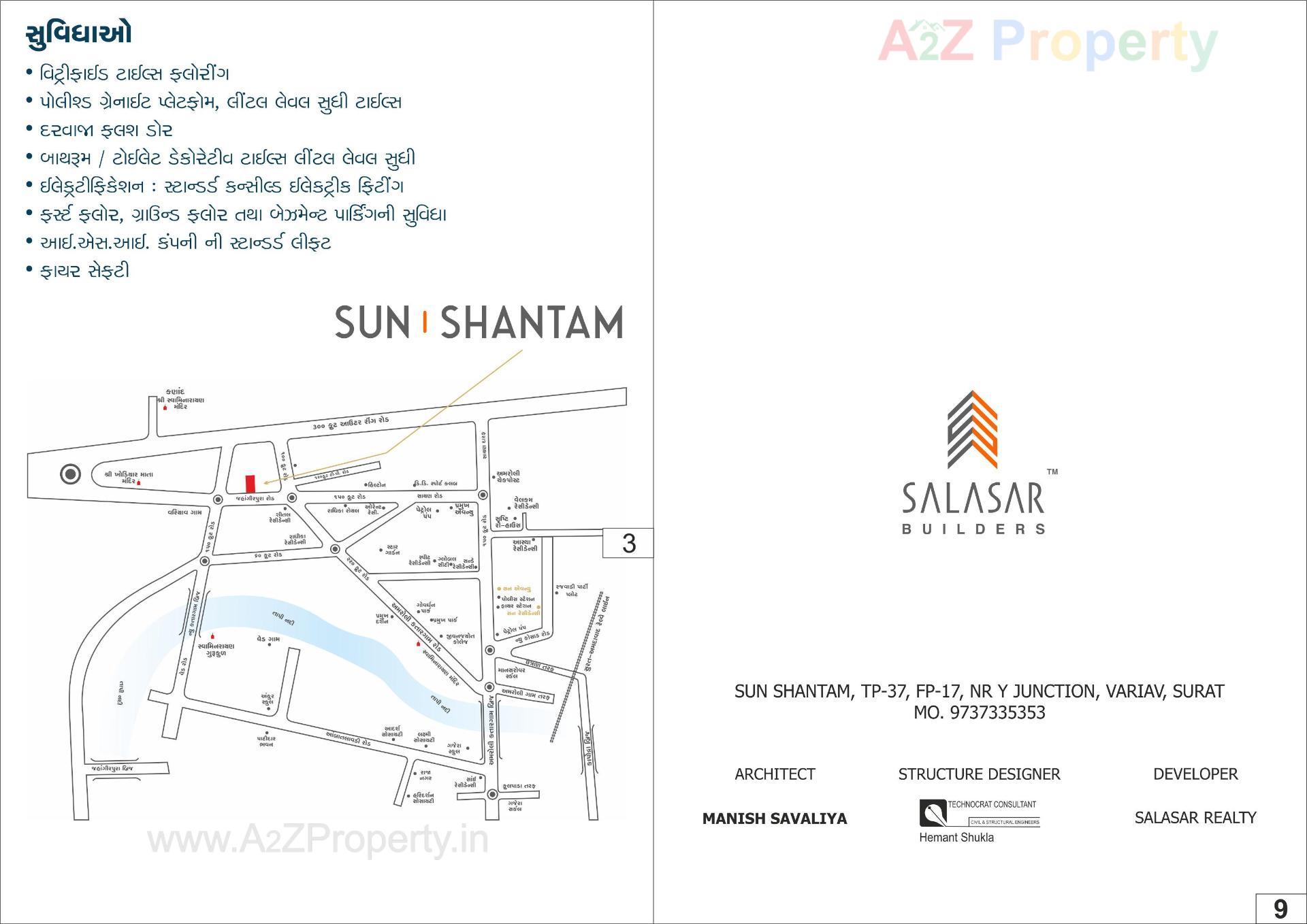  of real estate project Sun Shantam located at Variyav, Surat, Gujarat
