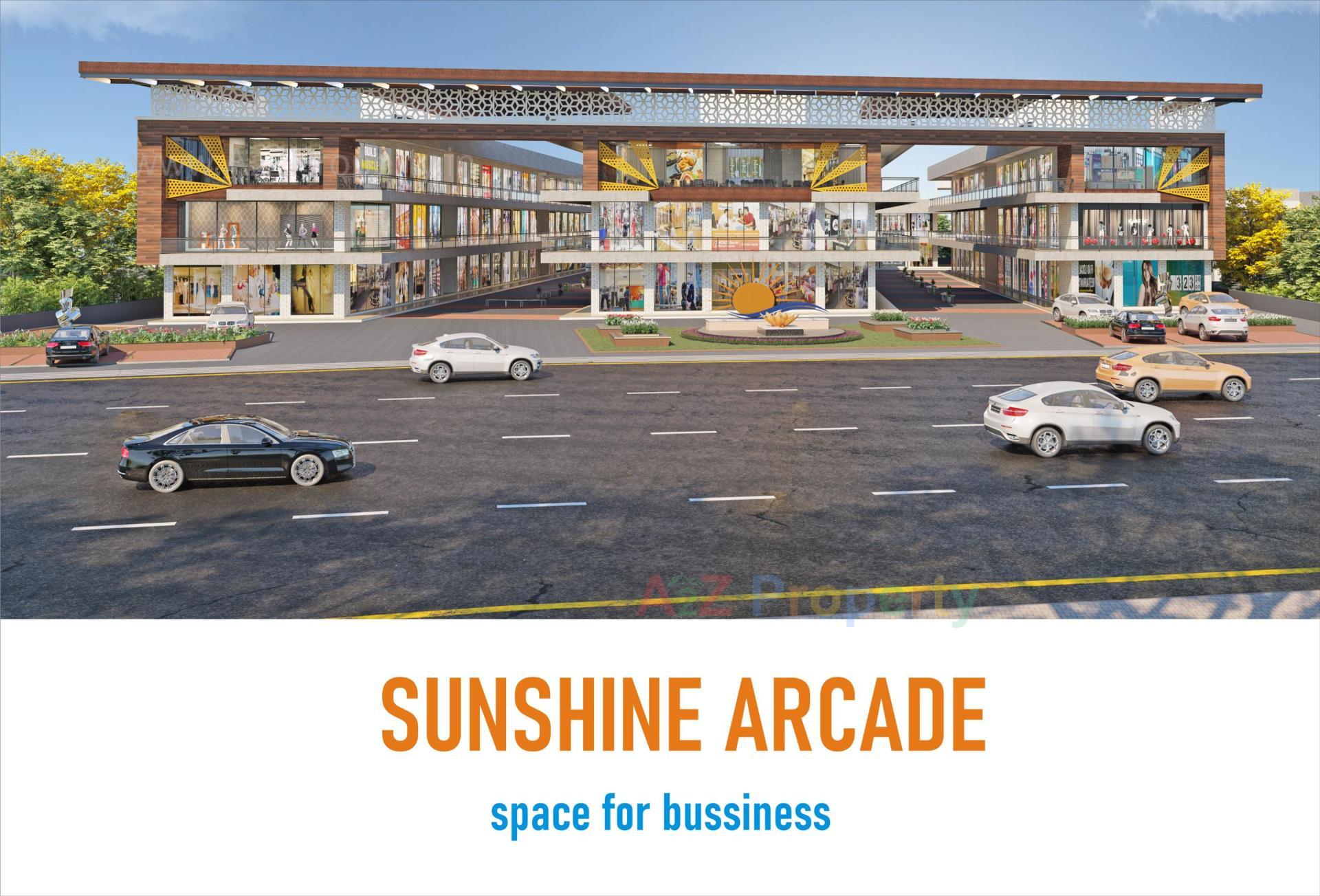 3D Elevation of real estate project Sun Shine Arcade located at Mandvi, Surat, Gujarat