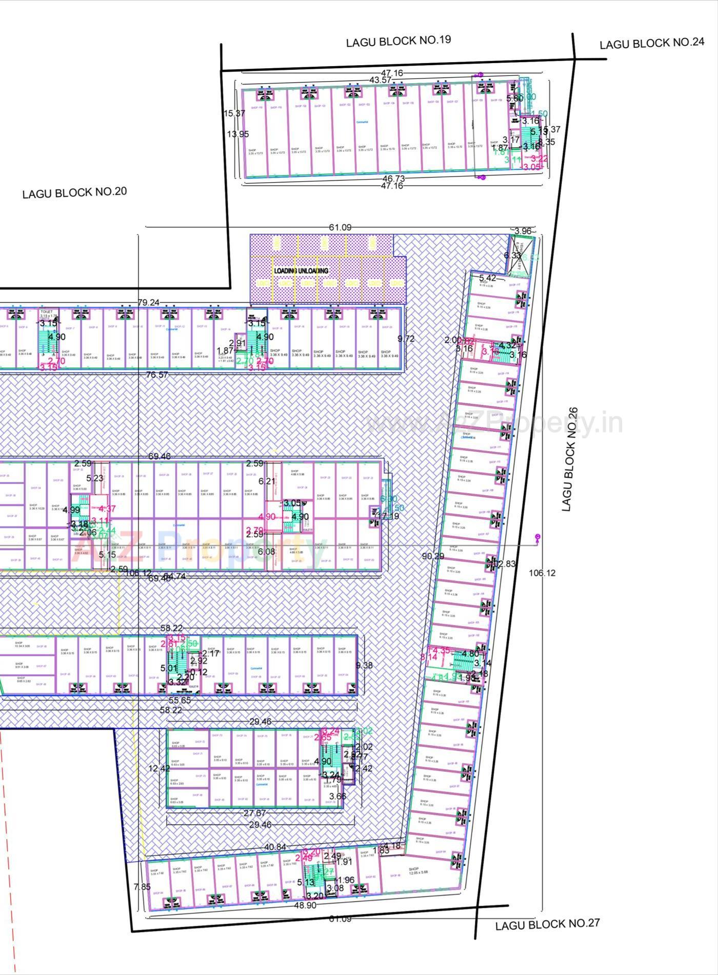 Layout of real estate project Sun Shine Arcade located at Mandvi, Surat, Gujarat