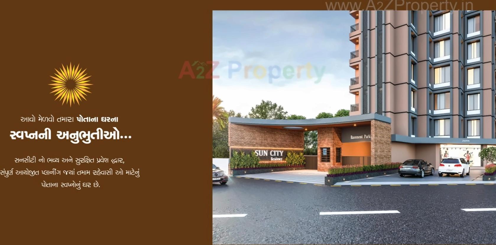 3D Elevation of real estate project Suncity Residency located at Surat, Surat, Gujarat