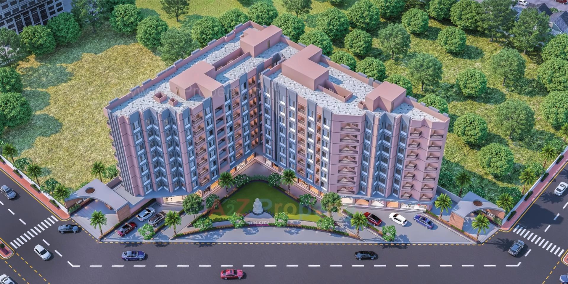 3D Elevation of real estate project Suncity Residency located at Surat, Surat, Gujarat