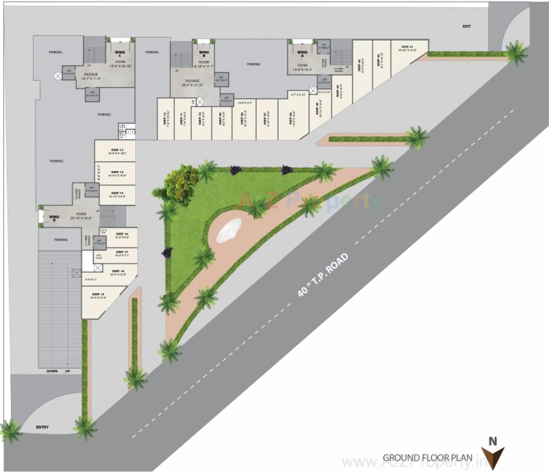 Layout of real estate project Suncity Residency located at Surat, Surat, Gujarat