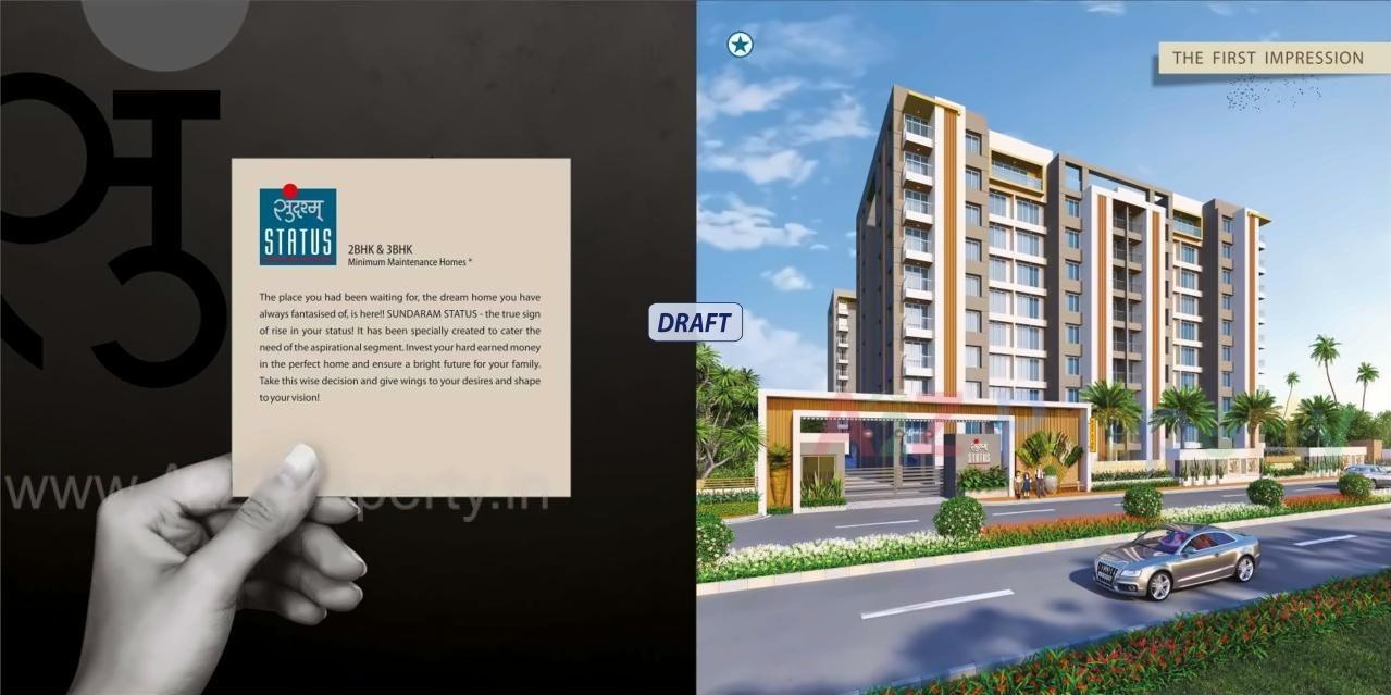 3D Elevation of real estate project Sundaram Status located at Surat, Surat, Gujarat