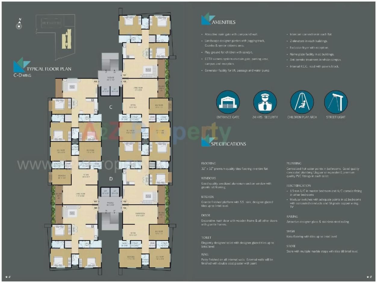 Layout of real estate project Sunday Lagoon located at Devadh, Surat, Gujarat