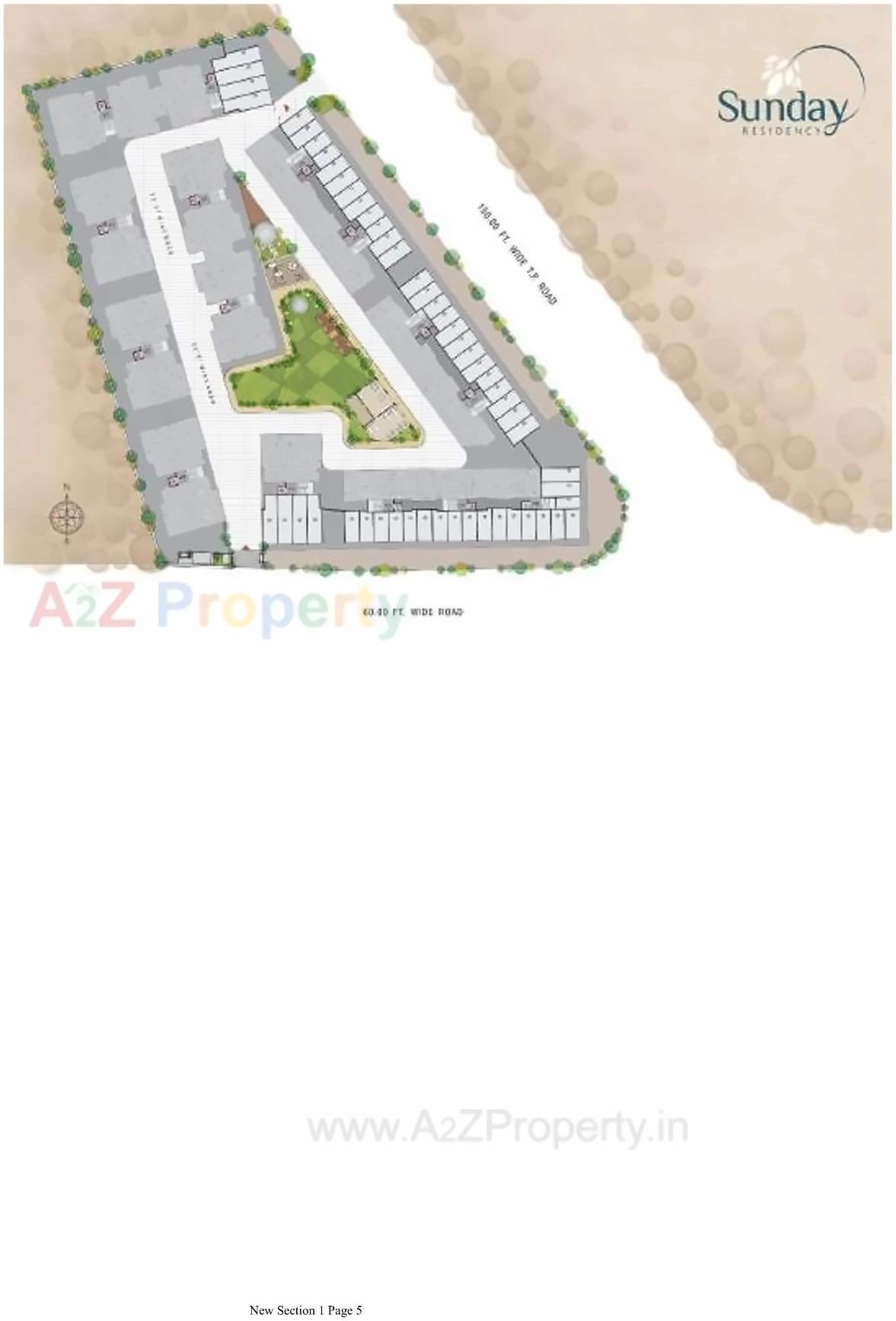Layout of real estate project Sunday Residency located at Surat, Surat, Gujarat