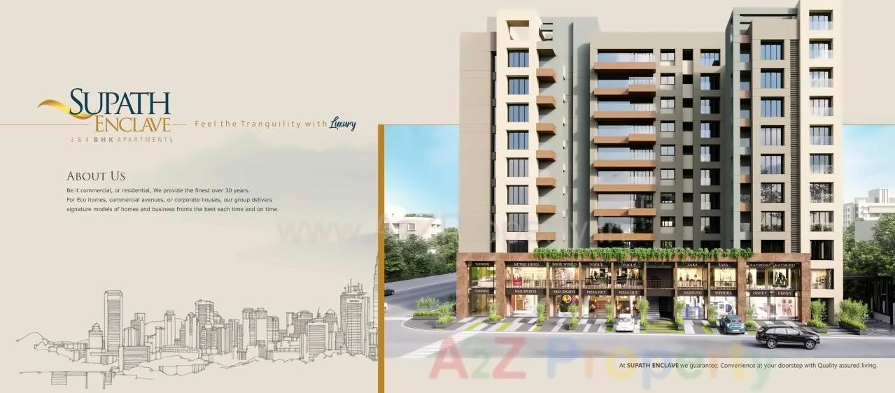 3D Elevation of real estate project Supath Enclave located at Surat, Surat, Gujarat