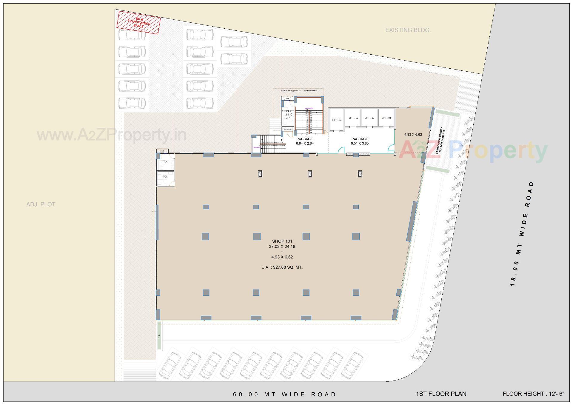 Layout of real estate project Surana Supremus located at Rundh, Surat, Gujarat