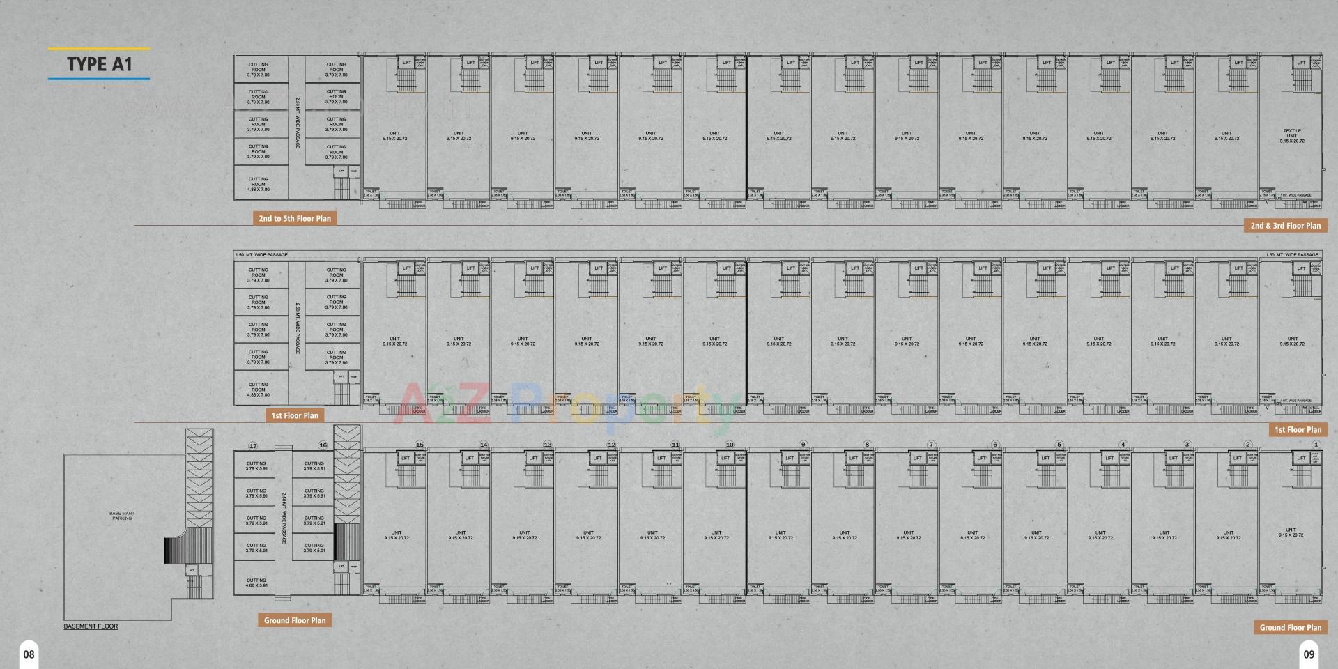 Layout of real estate project Surat Textile Bourse (part A) located at Udhna, Bhedwad, Dindoli, Surat, Gujarat
