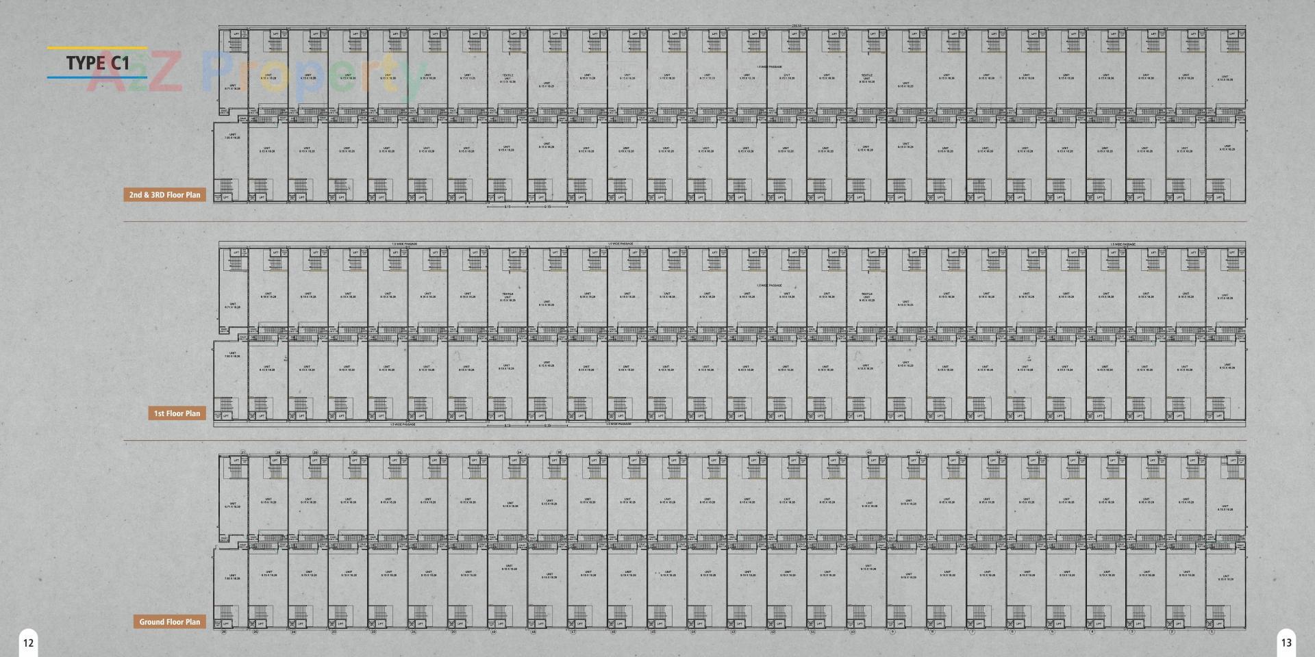 Layout of real estate project Surat Textile Bourse (part A) located at Udhna, Bhedwad, Dindoli, Surat, Gujarat