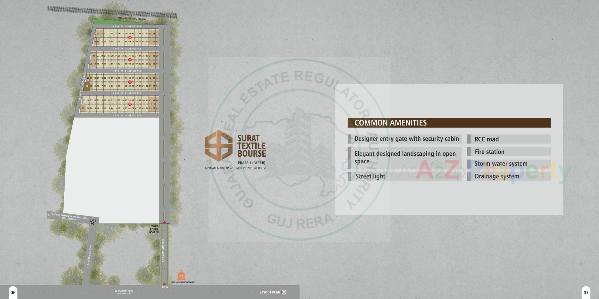 Layout of real estate project Surat Textile Bourse (part B) located at Udhna, Bhedwad, Dindoli, Surat, Gujarat