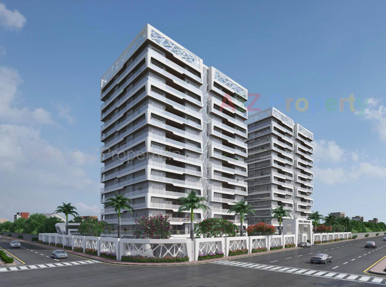 3D Elevation of real estate project Surya Heritage located at Vesu, Surat, Gujarat