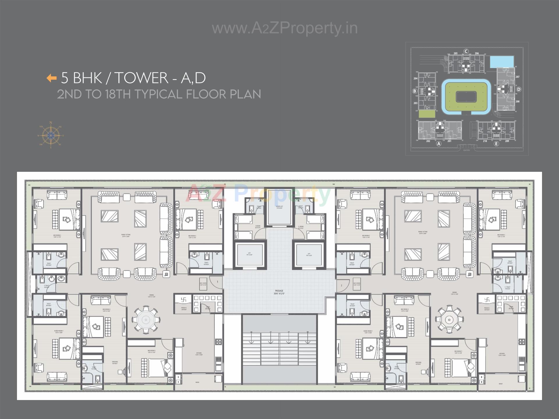 Layout of real estate project Surya Signature located at Bhimrad, Surat, Gujarat