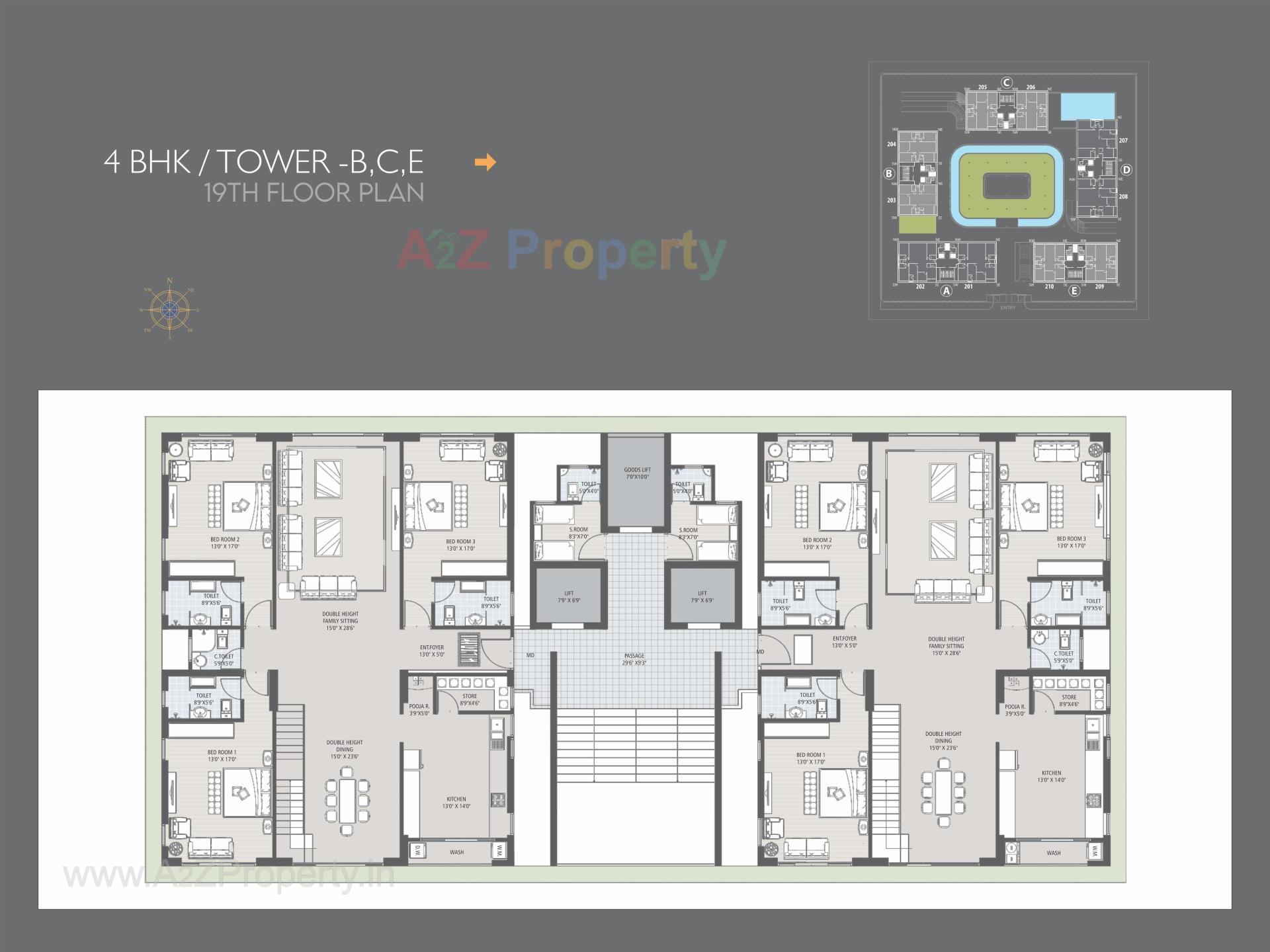 Layout of real estate project Surya Signature located at Bhimrad, Surat, Gujarat