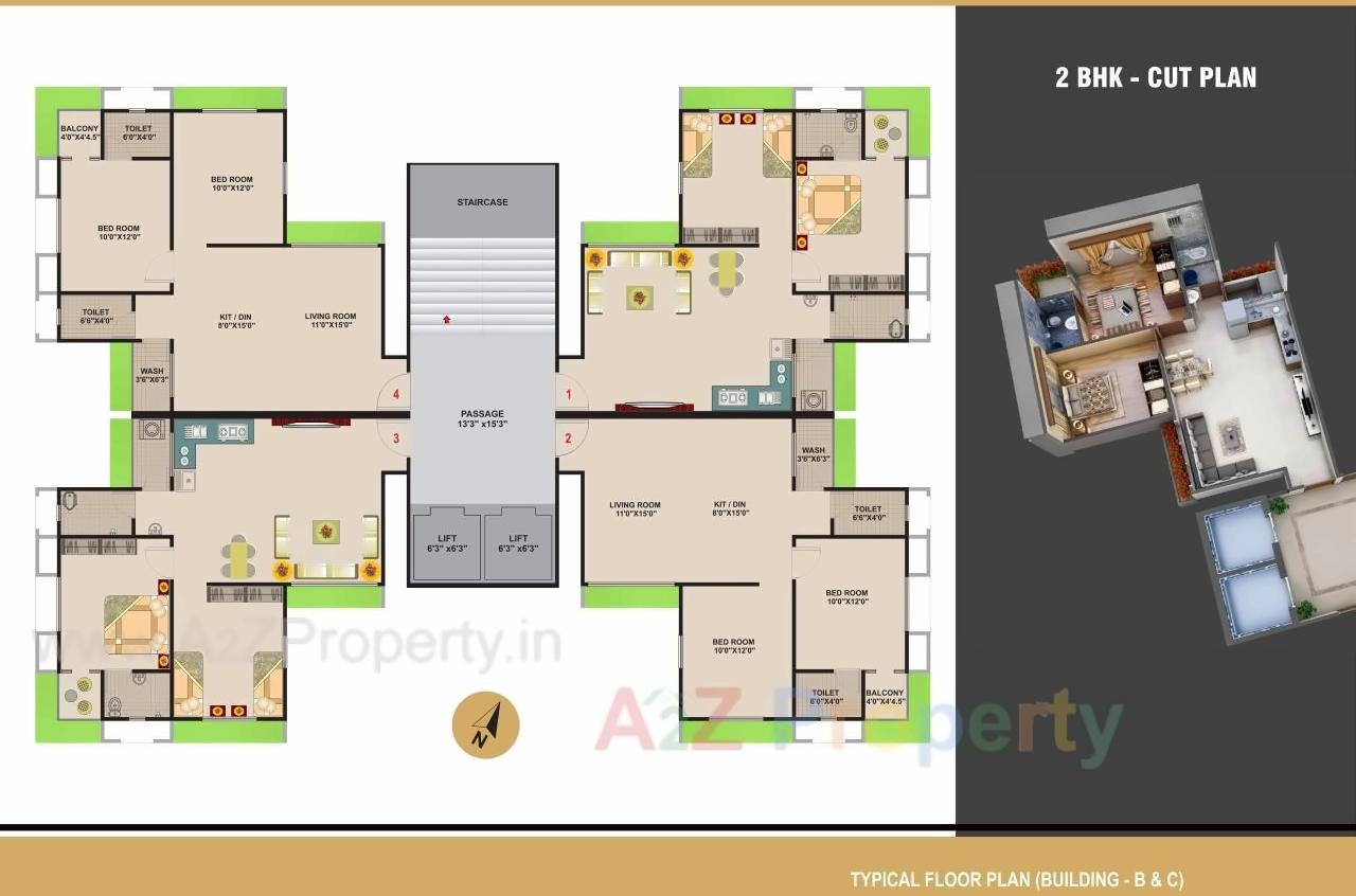 Layout of real estate project Suvarn Palace located at Ved, Surat, Gujarat