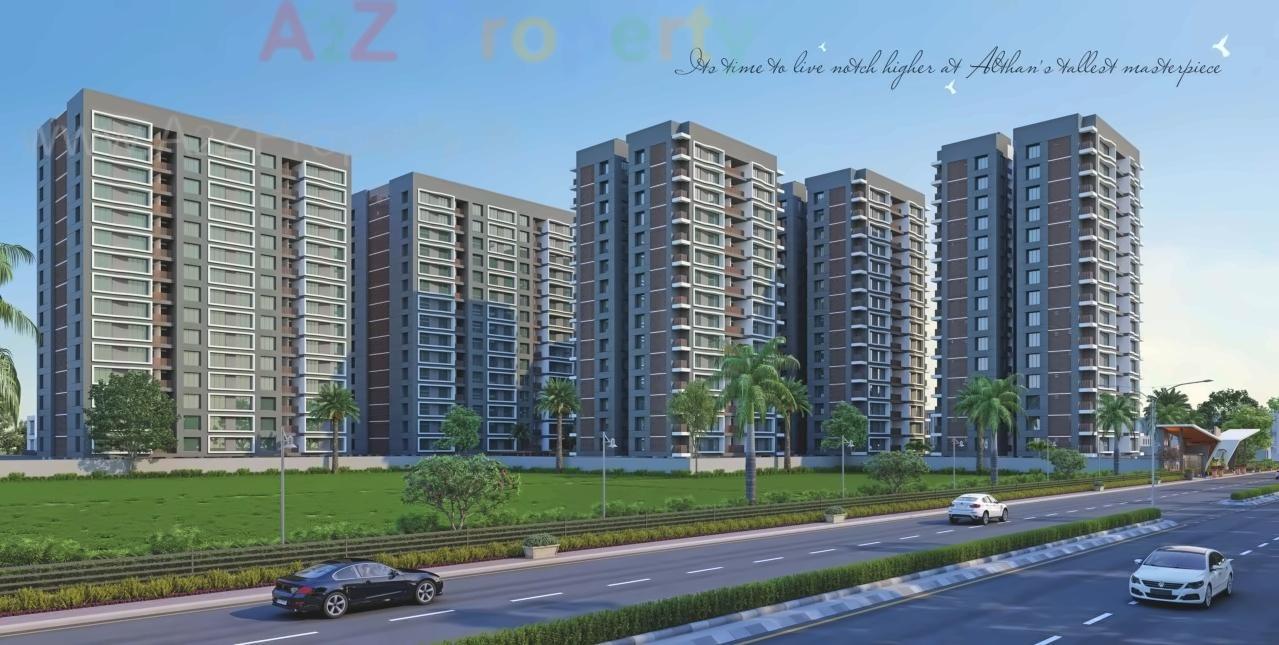 3D Elevation of real estate project Swagat Clifton located at Bhimrad, Surat, Gujarat