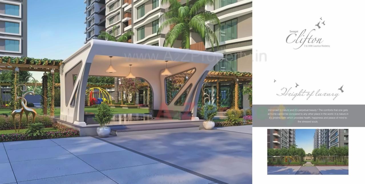 3D Elevation of real estate project Swagat Clifton located at Bhimrad, Surat, Gujarat