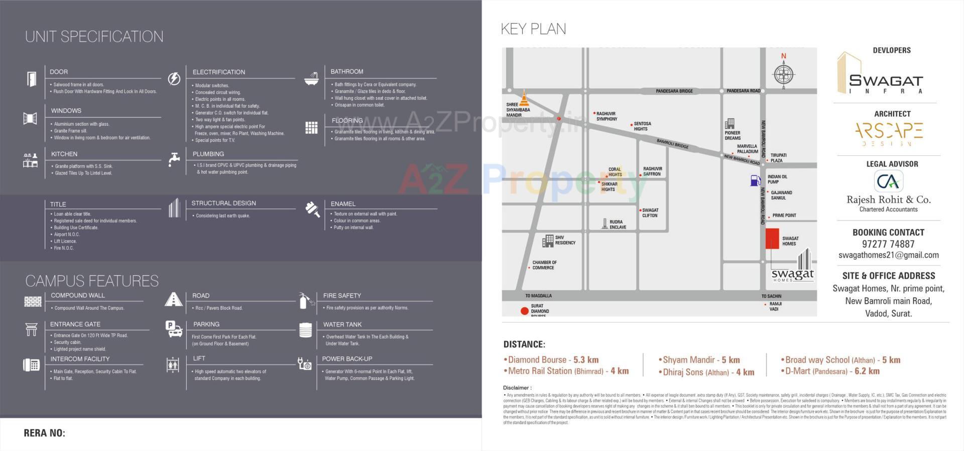  of real estate project Swagat Homes located at Vadod, Surat, Gujarat