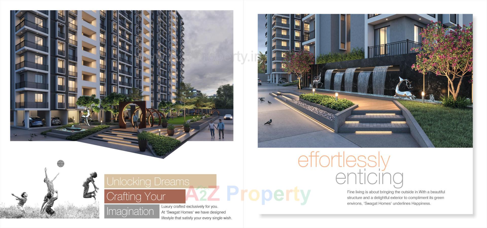 3D Elevation of real estate project Swagat Homes located at Vadod, Surat, Gujarat